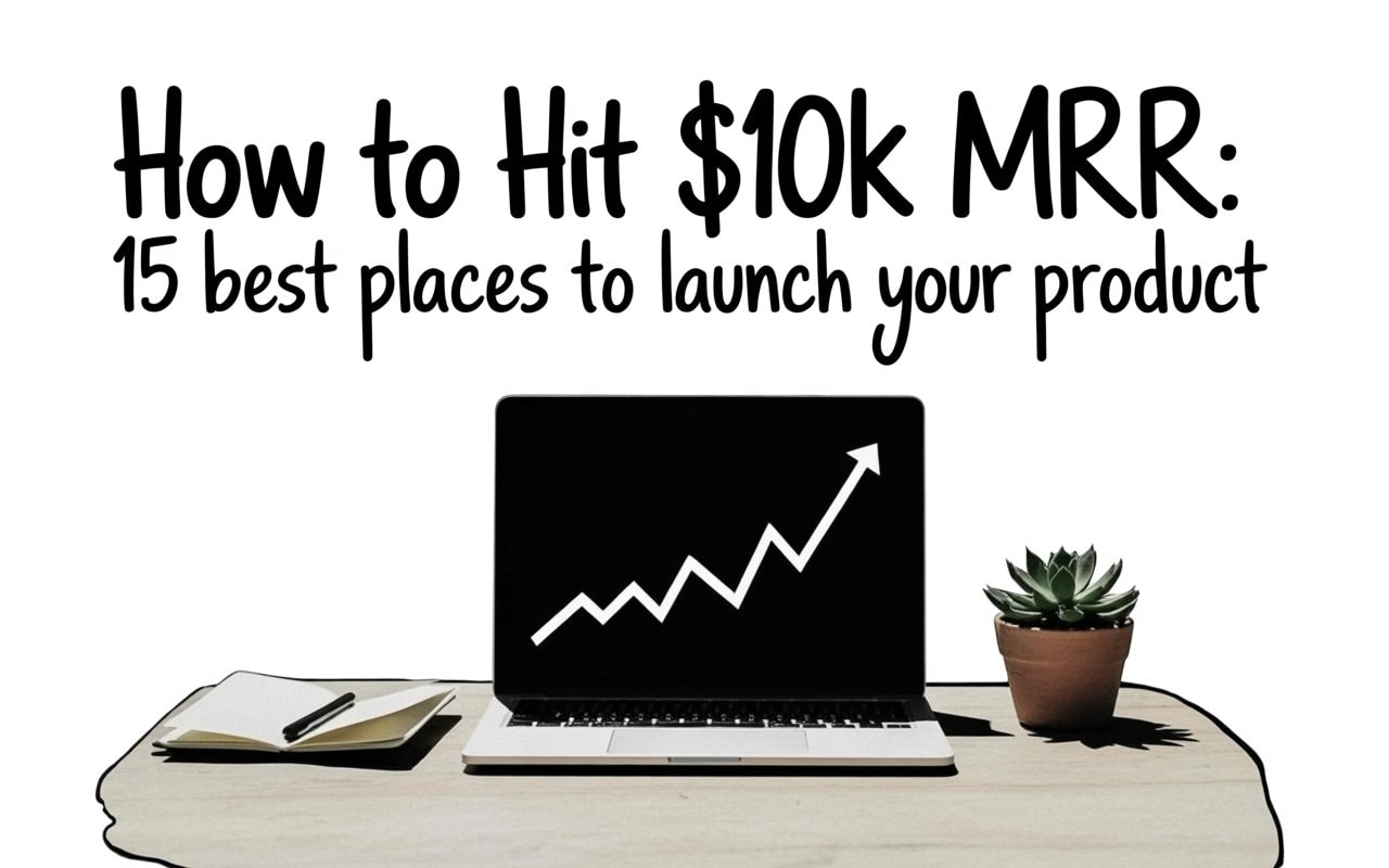 How to hit $10k MRR: 15 Best Places to Launch Your Product – cover image comparing React animation libraries