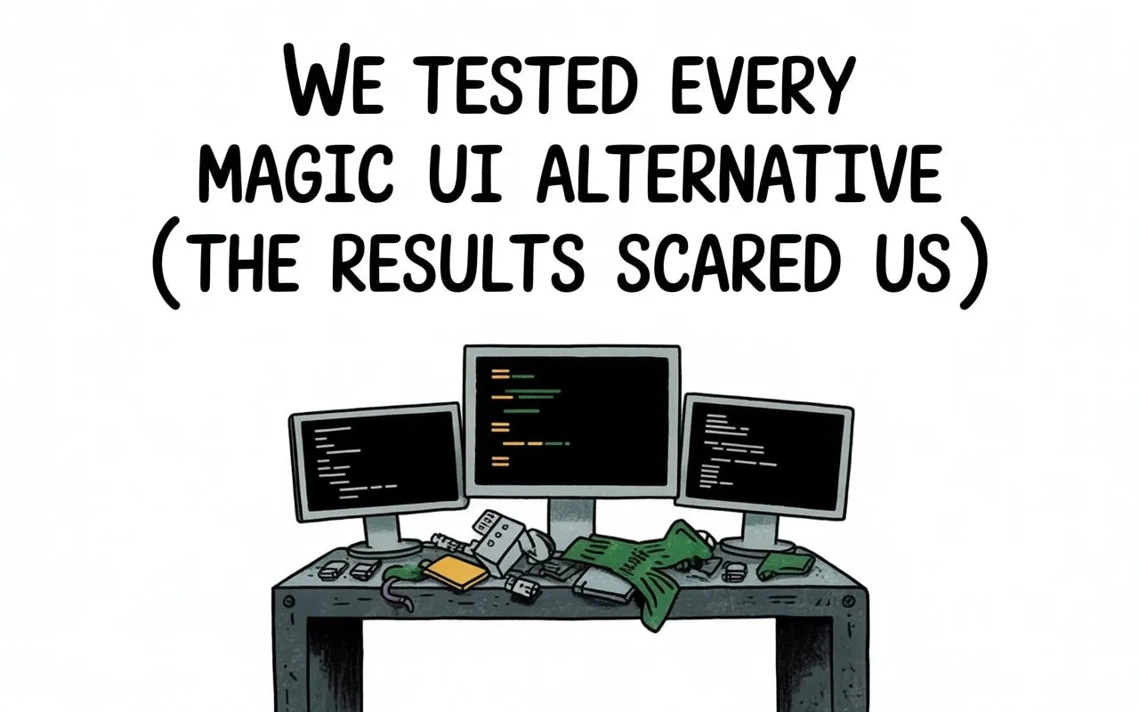 We Tested Every Magic UI Alternative (The Results Scared Us) – cover image comparing React animation libraries