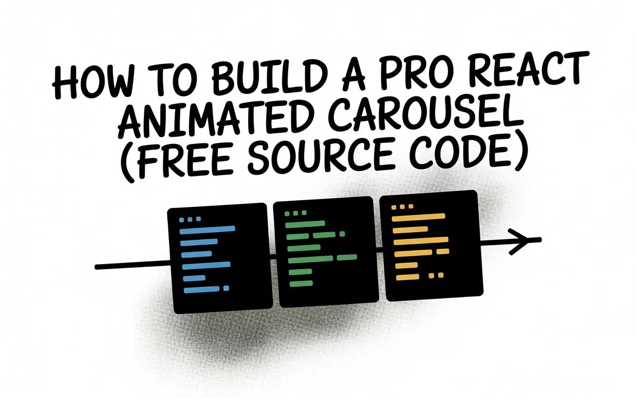 How to Build a Pro React Animated Carousel (Free Source Code) – cover image comparing React animation libraries