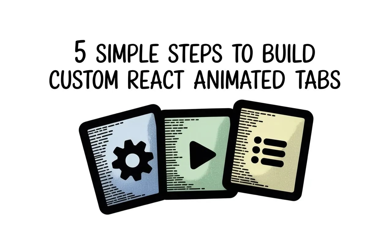 5 Simple Steps to Build Custom React Animated Tabs – cover image comparing React animation libraries
