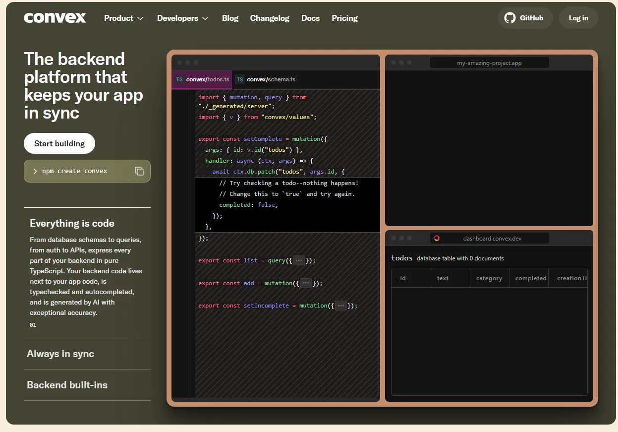 Convex Real-time Dashboard