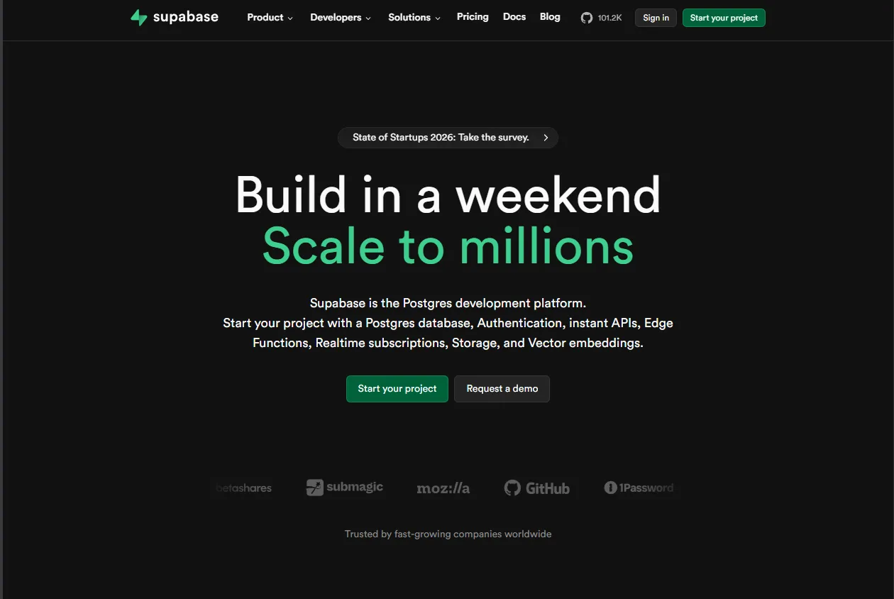 Supabase Dashboard Overview