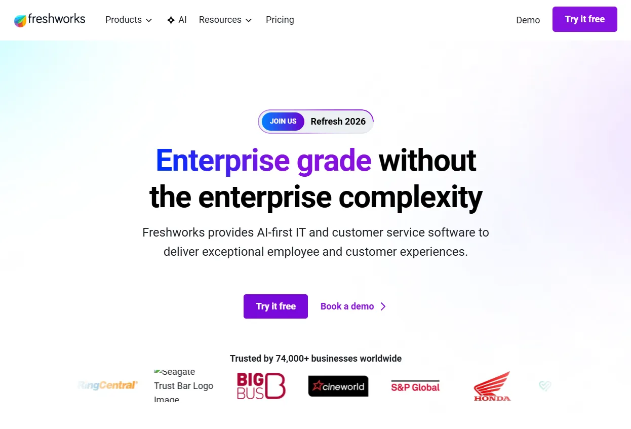 Freshdesk live chat interface