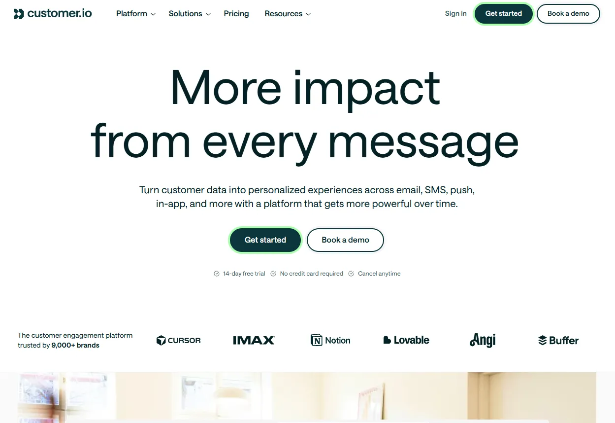 Customer.io Dashboard