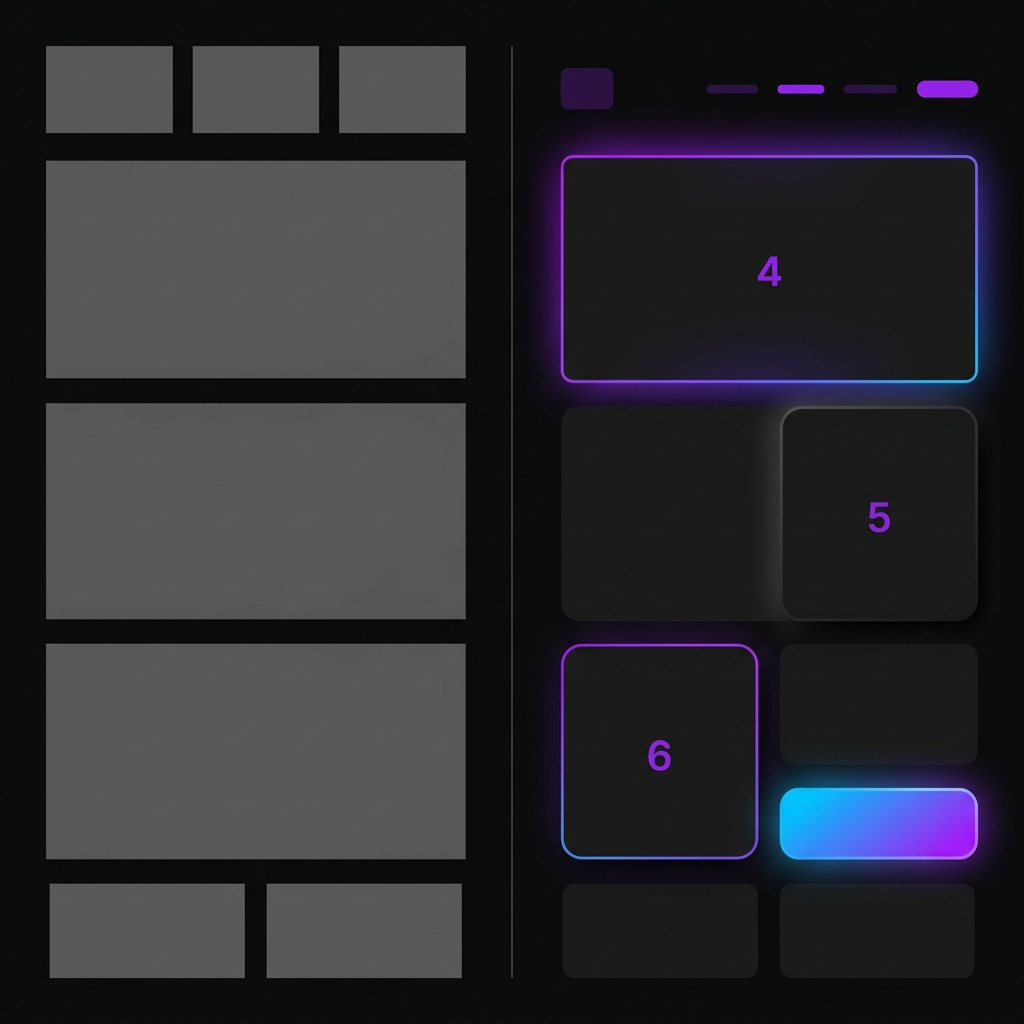 Abstract visualization showing a generic website layout versus a customized, premium layout