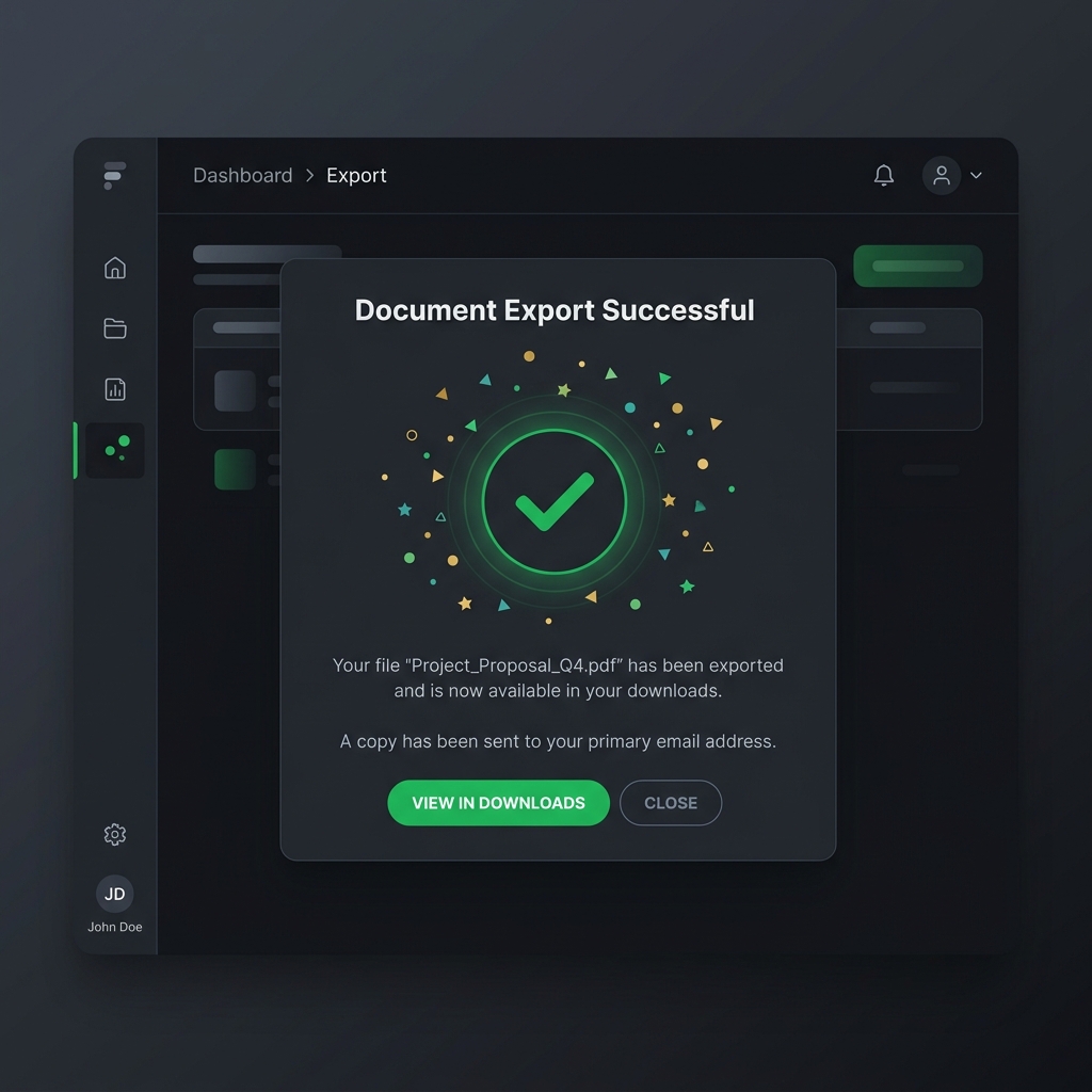 Action completed and success checkmark micro animation