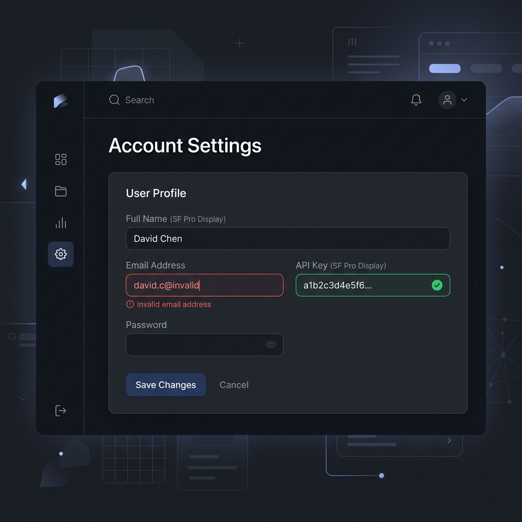 Form validation shake and success animation