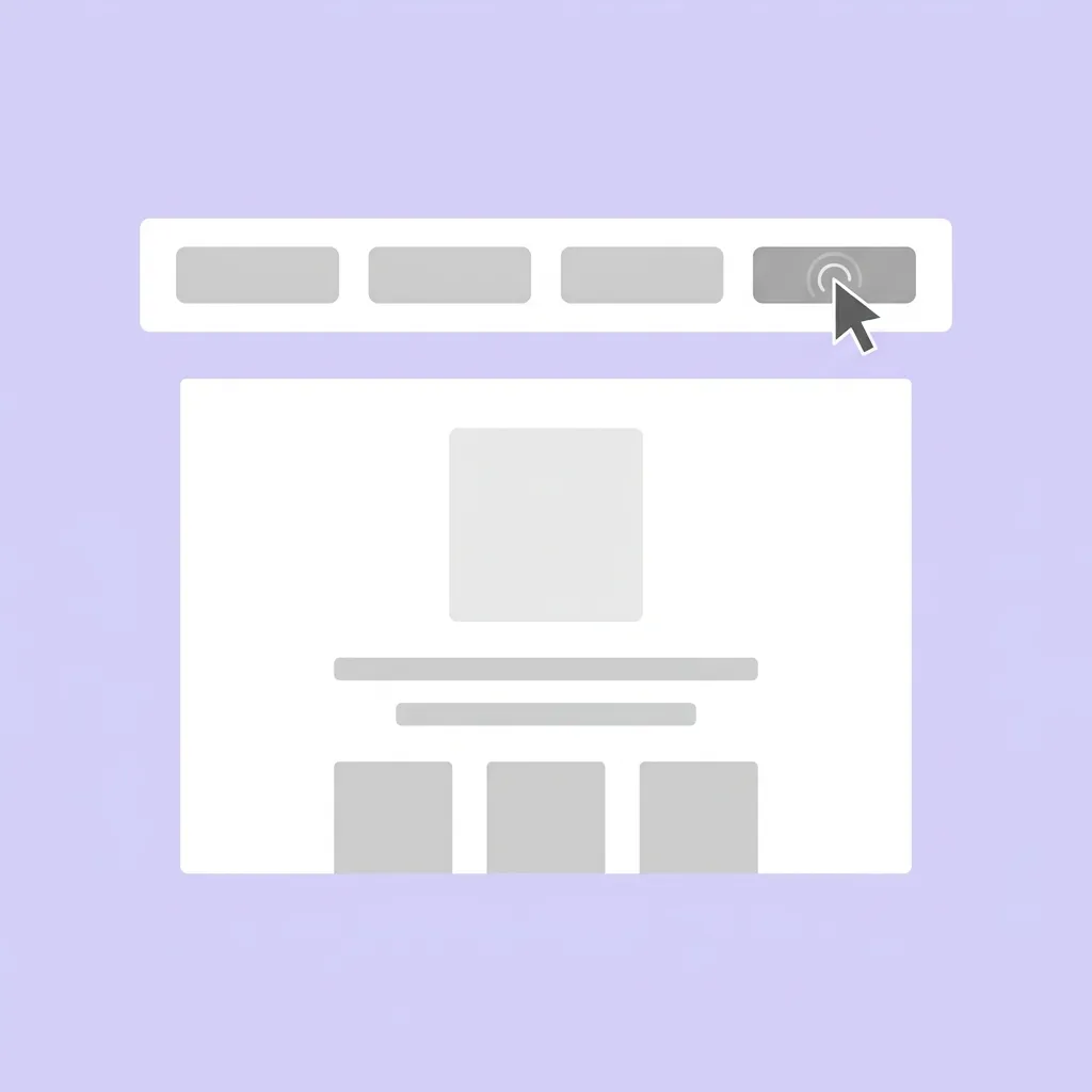 Abstract user path showing smooth website navigation