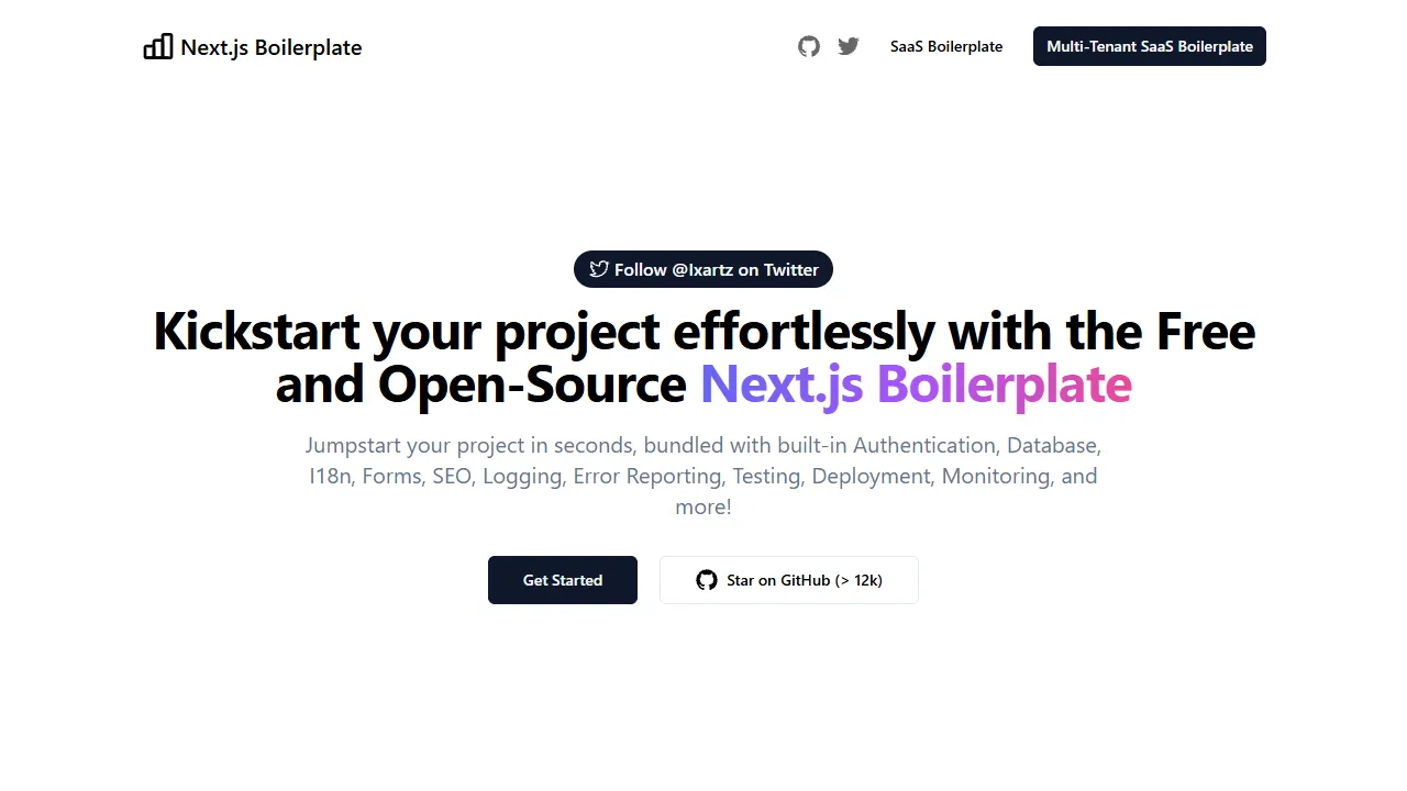 Next.js Open Source Boilerplate