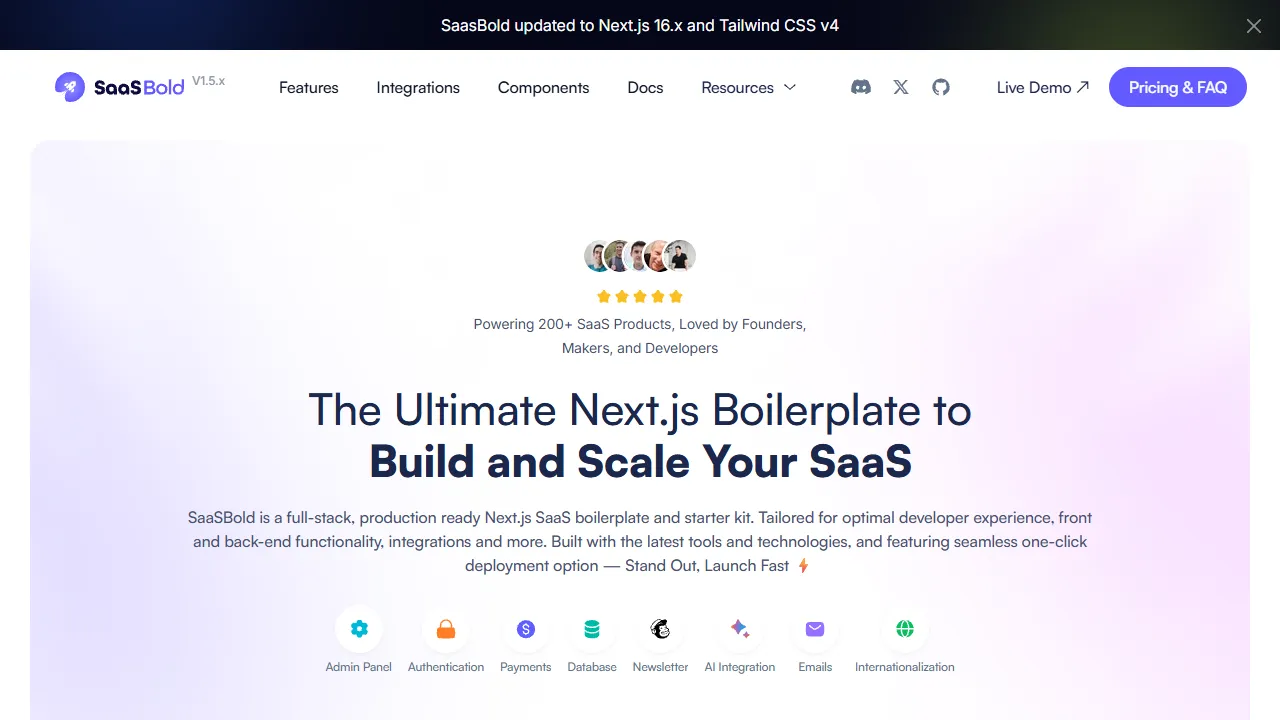 SaaSBold Full-Stack NextJS Boilerplate