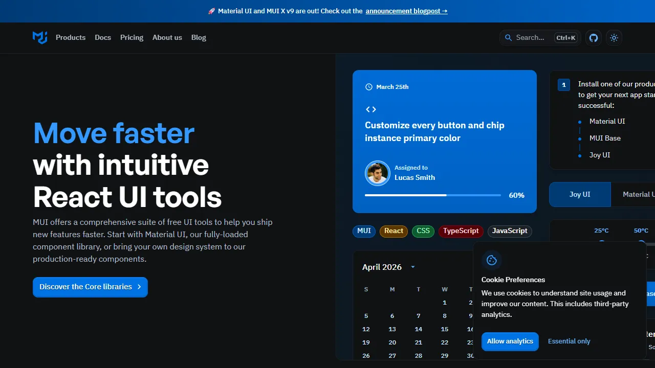 Material UI (MUI) components