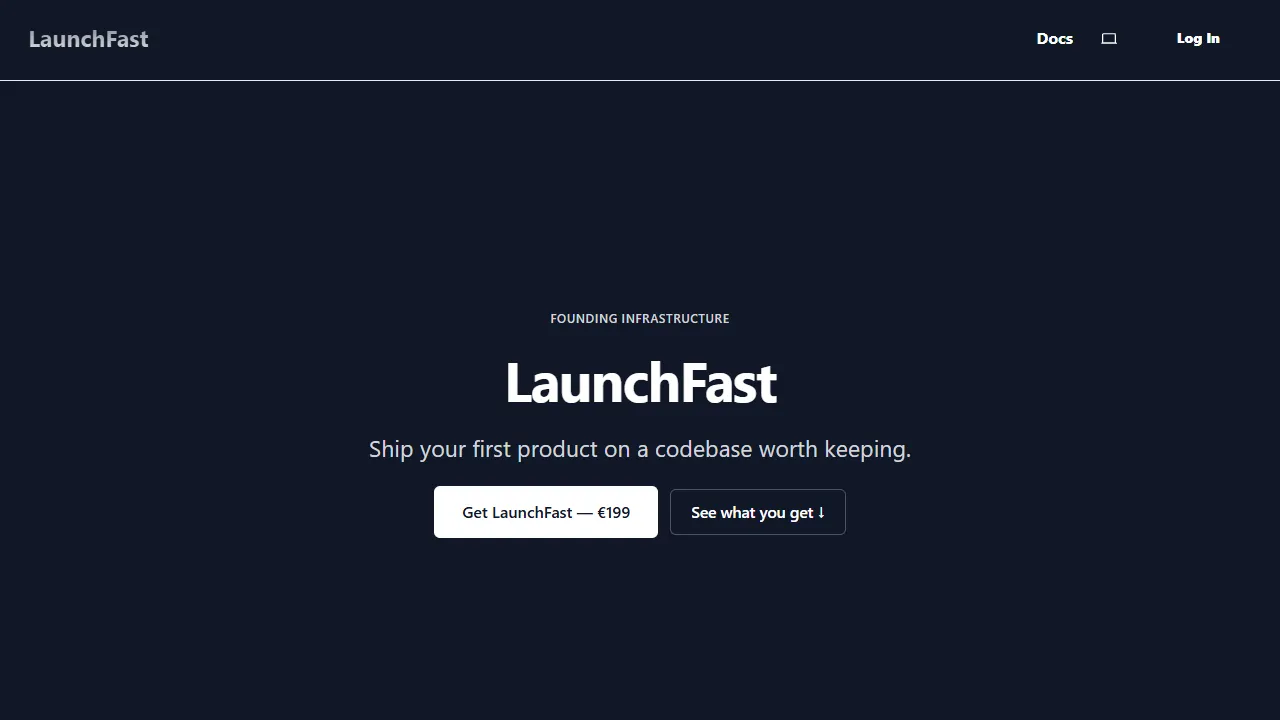 LaunchFast homepage